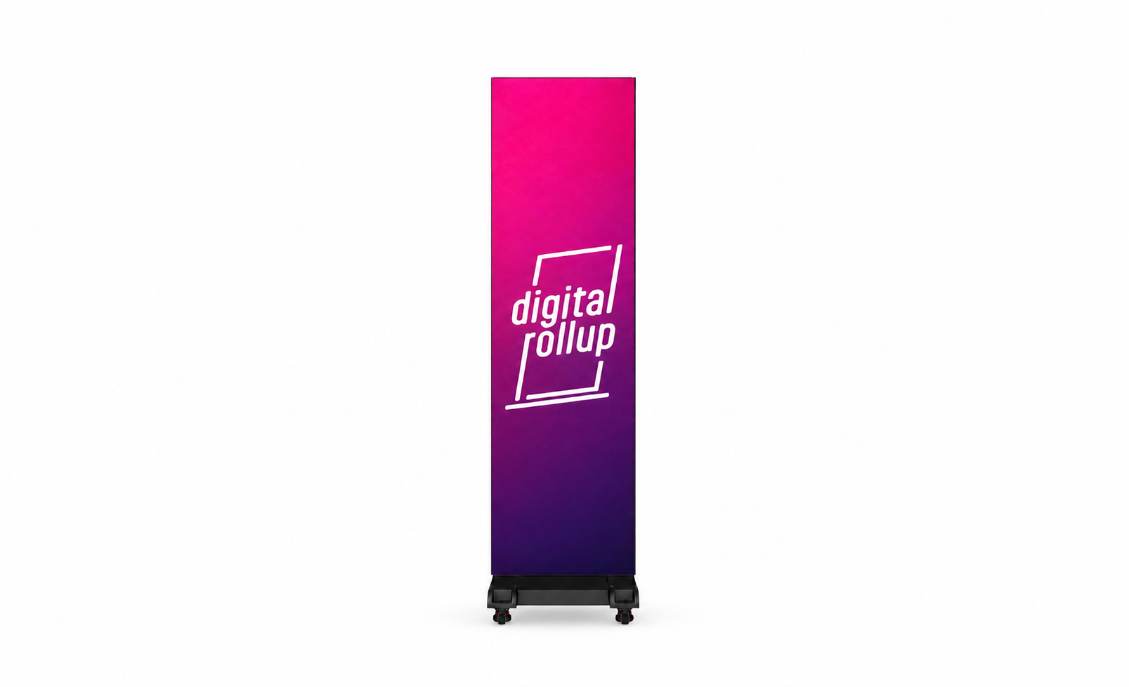 Digital Rollup Single auf weißem Hintergrund