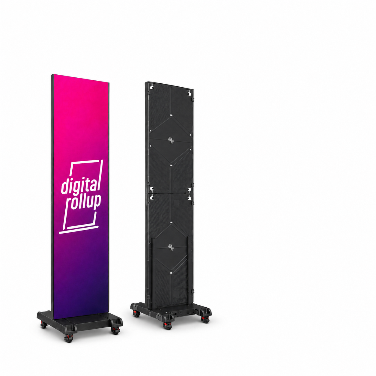 Digital Rollup Single – Vorder- und Rückansicht auf weißem Hintergrund