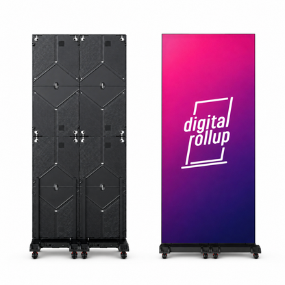 Digital Rollup Twin – Vorder- und Rückansicht auf weißem Hintergrund