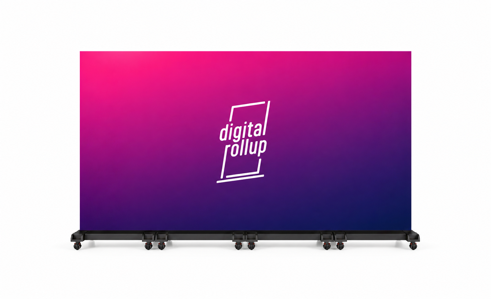 Digital Rollup Flex auf weißem Hintergrund